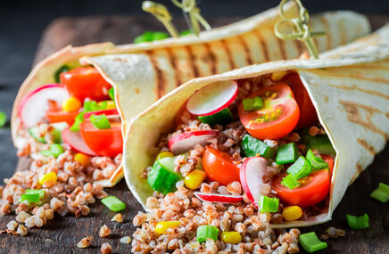 Tortilla z kaszą perłową