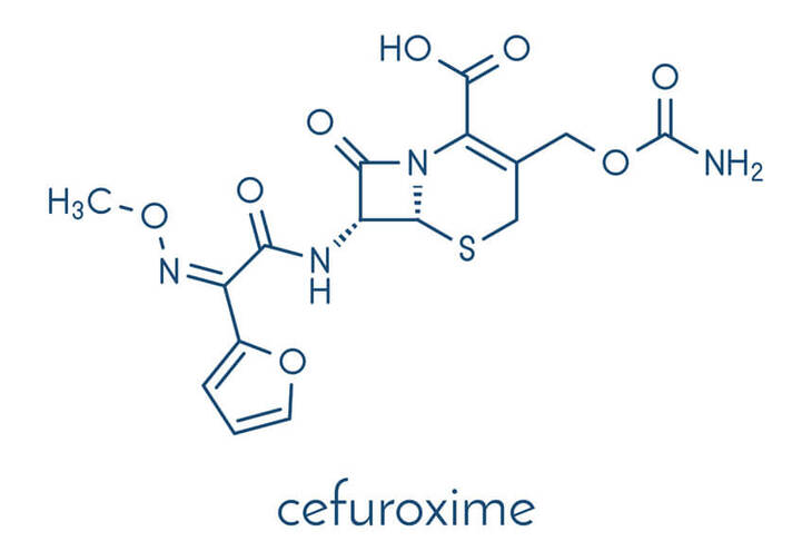 Wzór chemiczny cefuroksymy