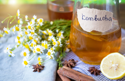 Kombucha w szklanej karafce