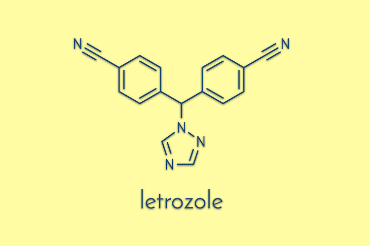 Wzór chemiczny letrozolu