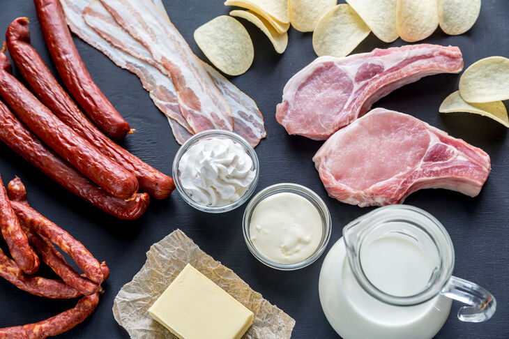 Produkty bogate w tłuszcze nasycone