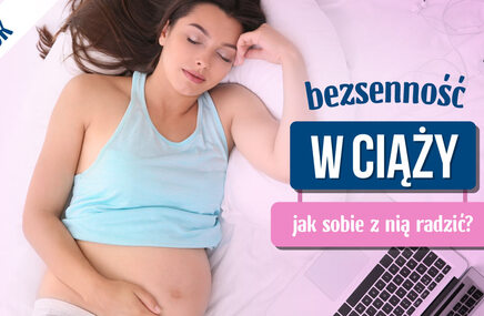 Kobieta w ciąży z problemem bezsenności
